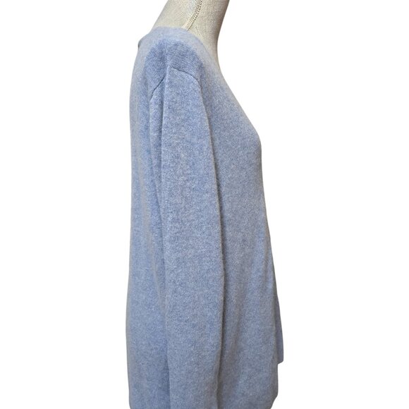 Neiman Marcus Women's Plus Size 2X Cashmere Blue Denim Long Sleeve Sweater NWT - Picture 2 of 5